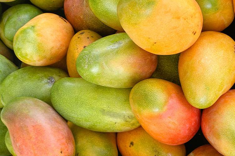 mangoes in a pile